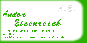 andor eisenreich business card